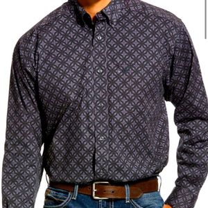 Fanton Print Stretch Classic Fit Shirt | XXL